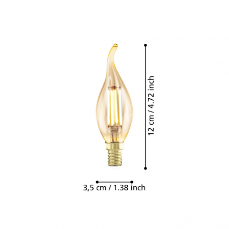 Bec LEDE14 E14 1X4W lumina calda [2]