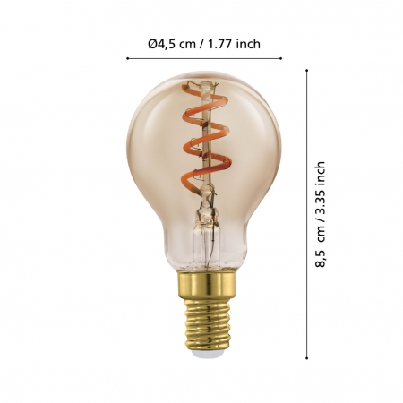 Bec LEDE14 E14 1X4W lumina calda [3]