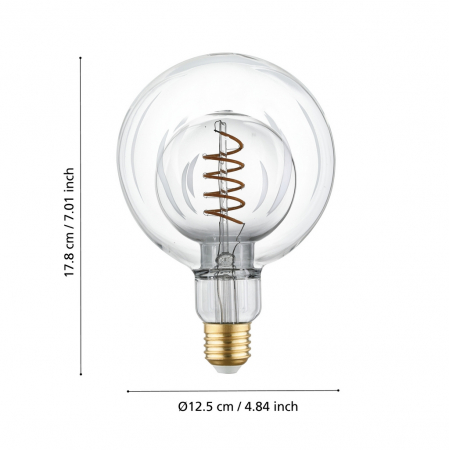 Bec LEDE27 E27 1X2W lumina calda [2]