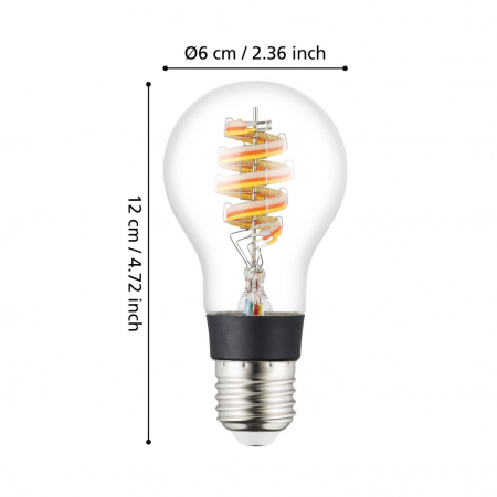 Bec LEDE27 E27 1X4, 9W lumina calda [3]