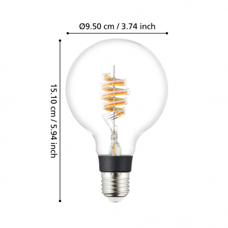 Bec LEDE27 E27 1X4, 9W lumina calda [5]