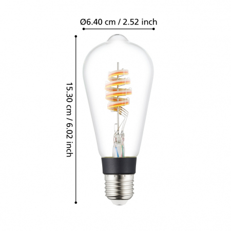 Bec LEDE27 E27 1X4, 9W lumina calda [1]