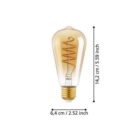 Bec LEDE27 E27 1X4W lumina calda [2]