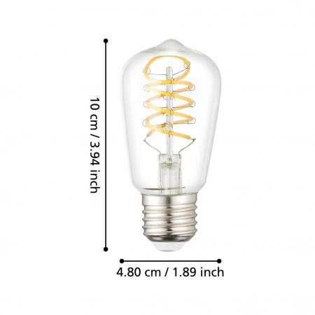 Bec LEDE27 E27 1X7,3W lumina calda [3]