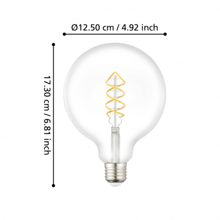 Bec LEDE27 E27 1X7,3W lumina calda [2]