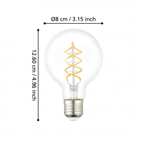 Bec LEDE27 E27 1X7,3W lumina calda [2]