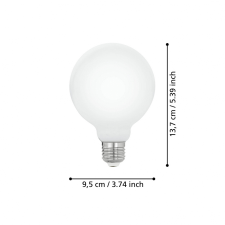 Bec LEDE27 E27 1X9W lumina calda [2]
