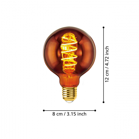 Bec LEDE27 E27 1X4W lumina calda [3]