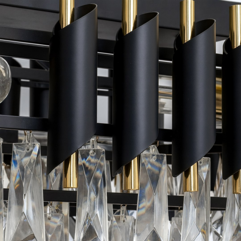 Candelabru CRISTAL Negru Auriu E14 10x10W 78 cm [6]