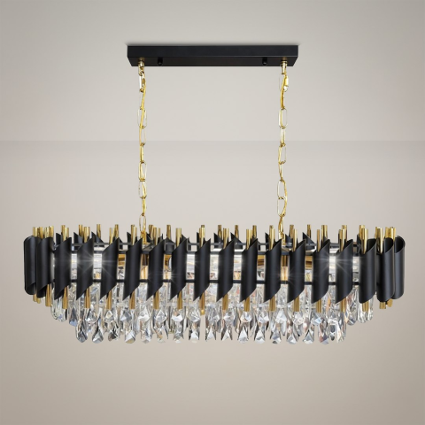 Candelabru CRISTAL Negru Auriu E14 10x10W 78 cm [5]