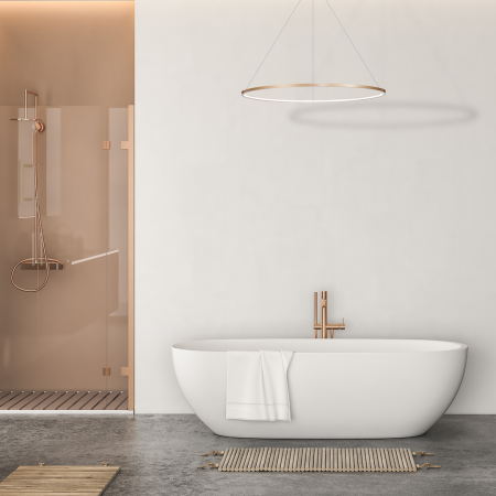 Lustra pendul baie SATURNO LED 65W lumina neutra 120 cm IP44 [1]