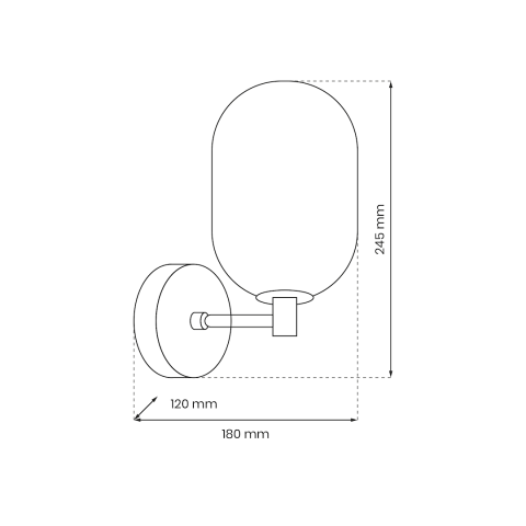 Lampă de perete Alias ​1xG9 24.5 cm auriu [4]