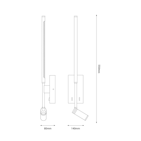 Lampă de perete cu lanternă alb 6W + 3W 4000K [5]
