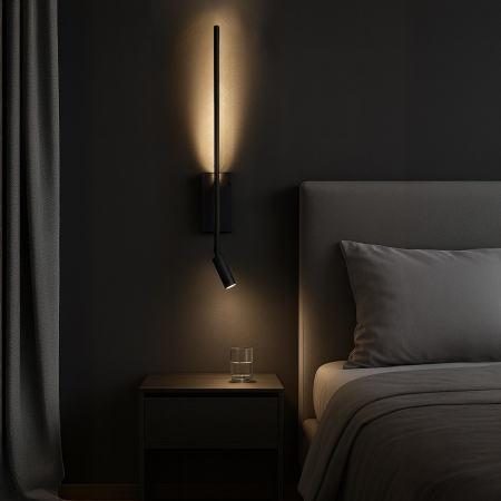 Lampă de perete cu lanternă Negru 6W + 3W 4000K [3]