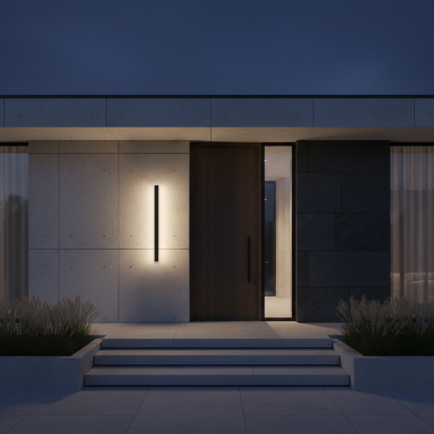 Lampă de perete exterior Wow 2 LED 11W lumină variabilă IP54 60 cm negru [2]