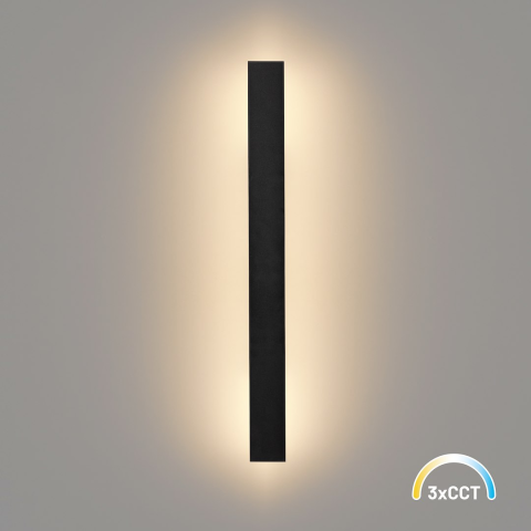 Lampă de perete exterior Wow 2 LED 11W lumină variabilă IP54 60 cm negru [3]