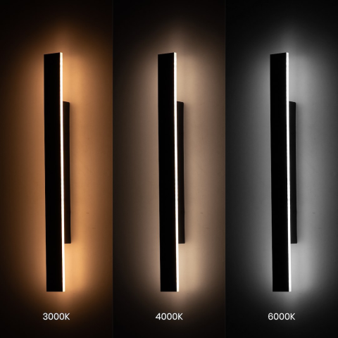 Lampă de perete exterior Wow 2 LED 11W lumină variabilă IP54 60 cm negru [5]