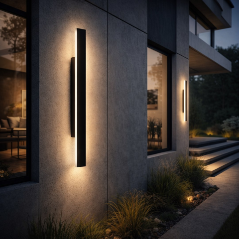 Iluminat exterior - Lampă de perete exterior Wow 2 LED 11W lumină variabilă IP54 60 cm negru