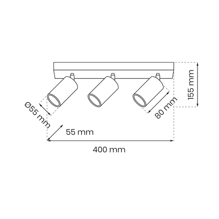 Lampă de tavan Hudson 3xGU10 alb [3]