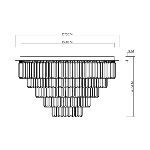 Lampă de tavan Milano, Ø75 cm, 12XE14 [4]