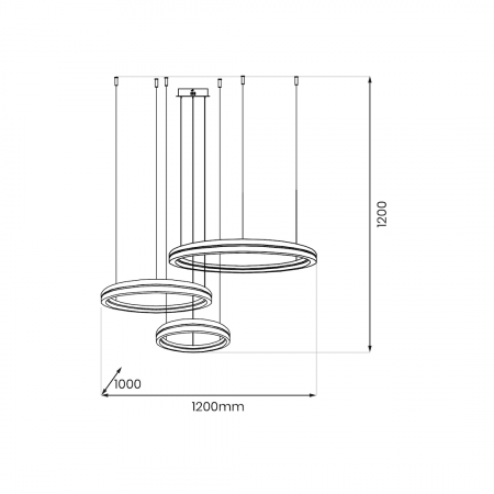 Lustra GRAVITY LED 108W lumina neutra 120 cm [3]
