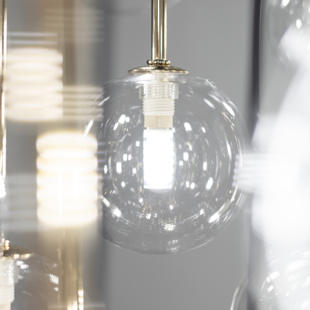 Lampa suspendata AURORA G9 16 x max 8W LED Auriu, Negru 50 cm [5]