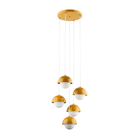 Lustre si pendule - Lampa suspendata BONO G9 5 x max 8W LED Ocru 32 cm