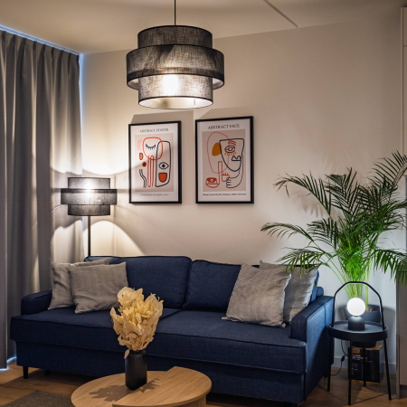 Lampa suspendata CALISTO E27 1 x max 15W LED Negru 50 cm [3]