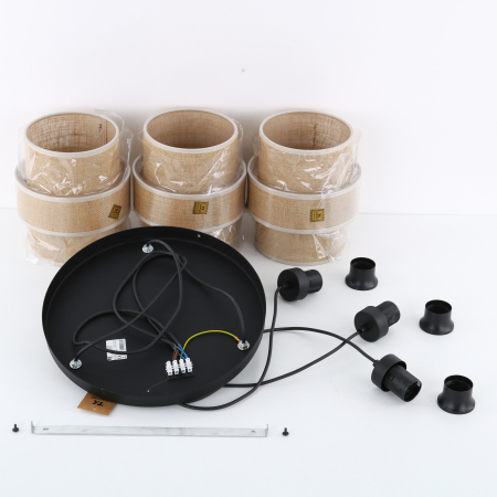 Lampa suspendata CALISTO E27 3 x max 15W LED Negru 45 cm [7]