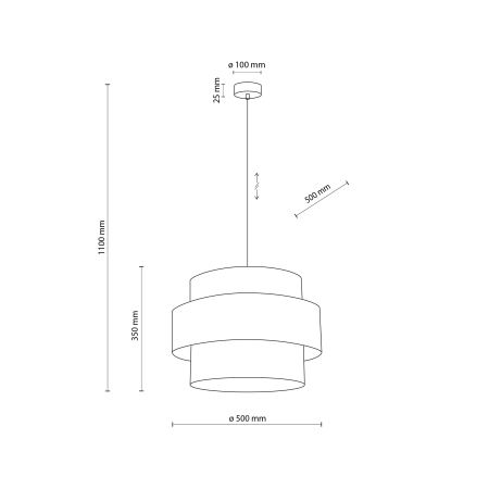 Lampa suspendata CALISTO E27 3 x max 15W LED Negru 50 cm [5]