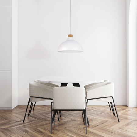 Lampa suspendata CAP E27 1 x max 15W LED Alb, Pin 34 cm [1]