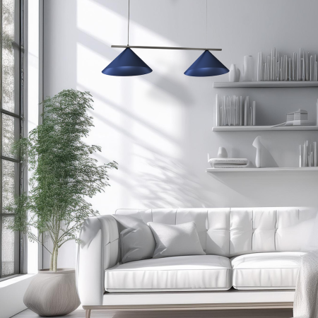 Lampă suspendată CAPITAL BLACK/BLEUMARIN 2XGX53 [3]