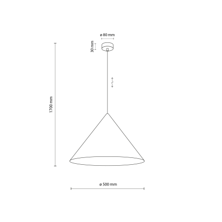 Lampa suspendata CONO E27 1 x max 15W LED  50 cm [4]