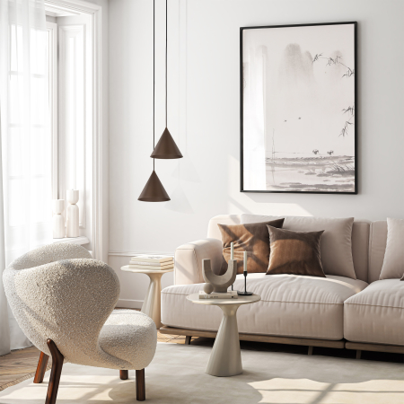 Lampa suspendata CONO E27 1 x max 15W LED Brun 21 cm [1]