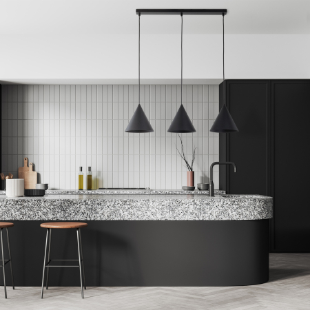 Lampa suspendata CONO E27 3 x max 15W LED Negru 120 cm [1]