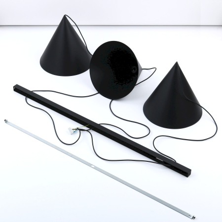 Lampa suspendata CONO E27 3 x max 15W LED Negru 120 cm [9]