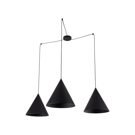 Lustre si pendule - Lampa suspendata CONO E27 3 x max 15W LED Negru 400 cm