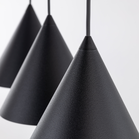 Lampa suspendata CONO E27 3 x max 15W LED Negru 86 cm [3]