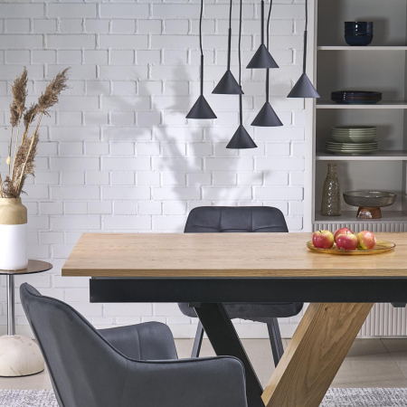 Lampa suspendata CONO GU10 6 x max 10W LED Negru 25 cm [3]