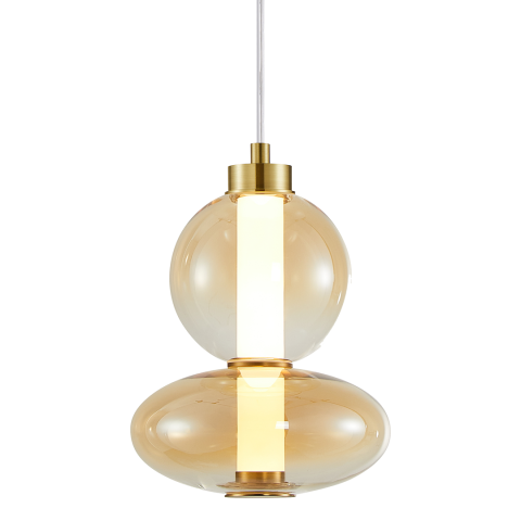 Lampă suspendată Daphne, chihlimbar, 12W [1]
