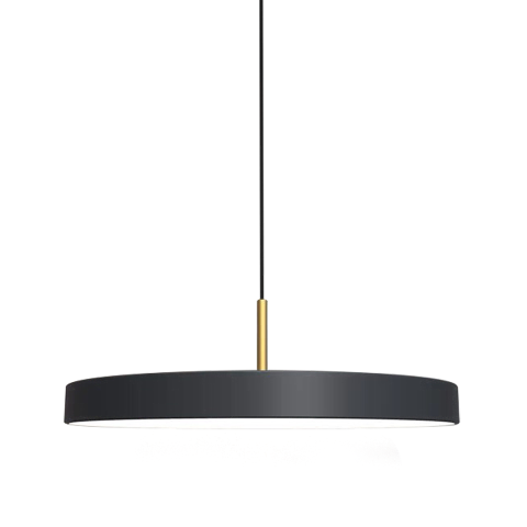 Lampă suspendată Disc LED 38W lumină neutră 45 cm negru auriu [1]