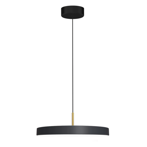 Iluminat interior - Lampă suspendată Disc LED 38W lumină neutră 45 cm negru auriu