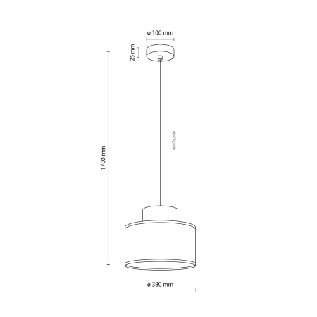 Lampa suspendata DUO E27 1 x max 15W LED Alb 38 cm [5]