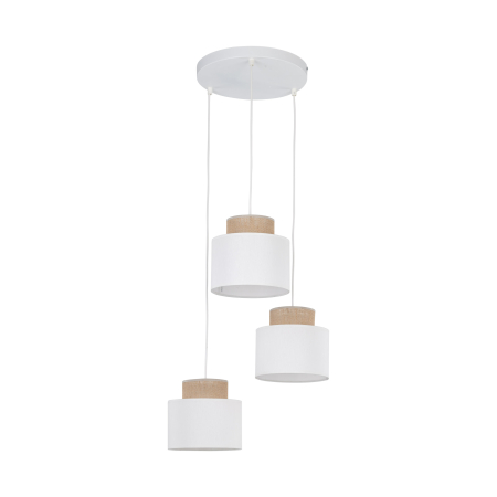 Lustre si pendule - Lampa suspendata DUO E27 3 x max 15W LED Alb 35 cm