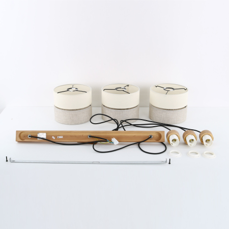 Lampa suspendata ECO E27 3 x max 15W LED Pin, Negru 77 cm [9]