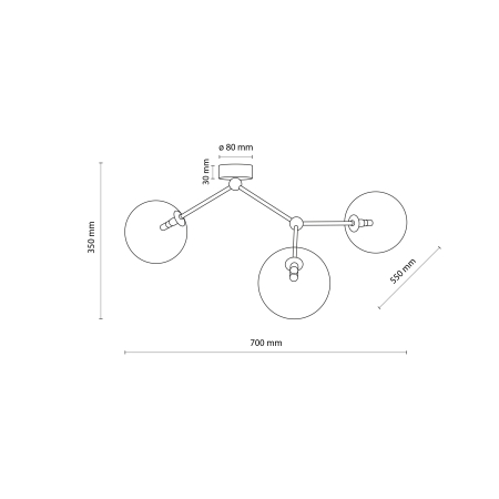 Lampa suspendata FAIRY G9 3 x max 8W LED Aurit 55 cm [4]