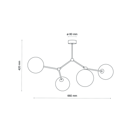 Lampa suspendata FAIRY G9 4 x max 8W LED Negru 66 cm [8]