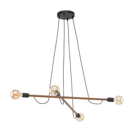 Lustre si pendule - Lampa suspendata HELIX E27 4 x max 15W LED Negru 93 cm