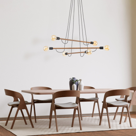 Lampa suspendata HELIX E27 6 x max 15W LED Negru 93 cm [1]