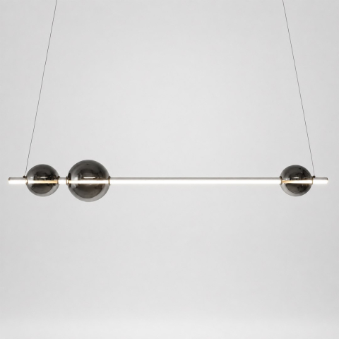 Lustră suspendată Kugel LED 30W lumină neutră 120 cm negru [2]